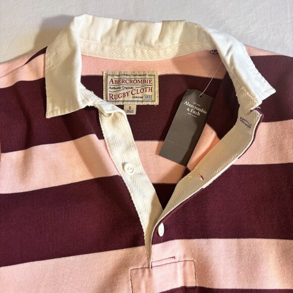 Abercrombie & Fitch Striped Rugby Shirt Dress - Size Small - Picture 3 of 9